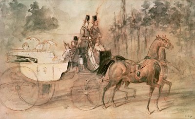 Promenade au Bois by Constantin Guys